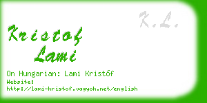 kristof lami business card